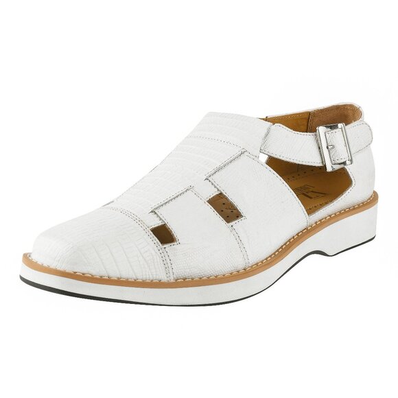 Adam Genuine Leather Lizard Print Sandals